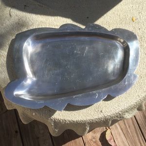 Stainless steel meat platter